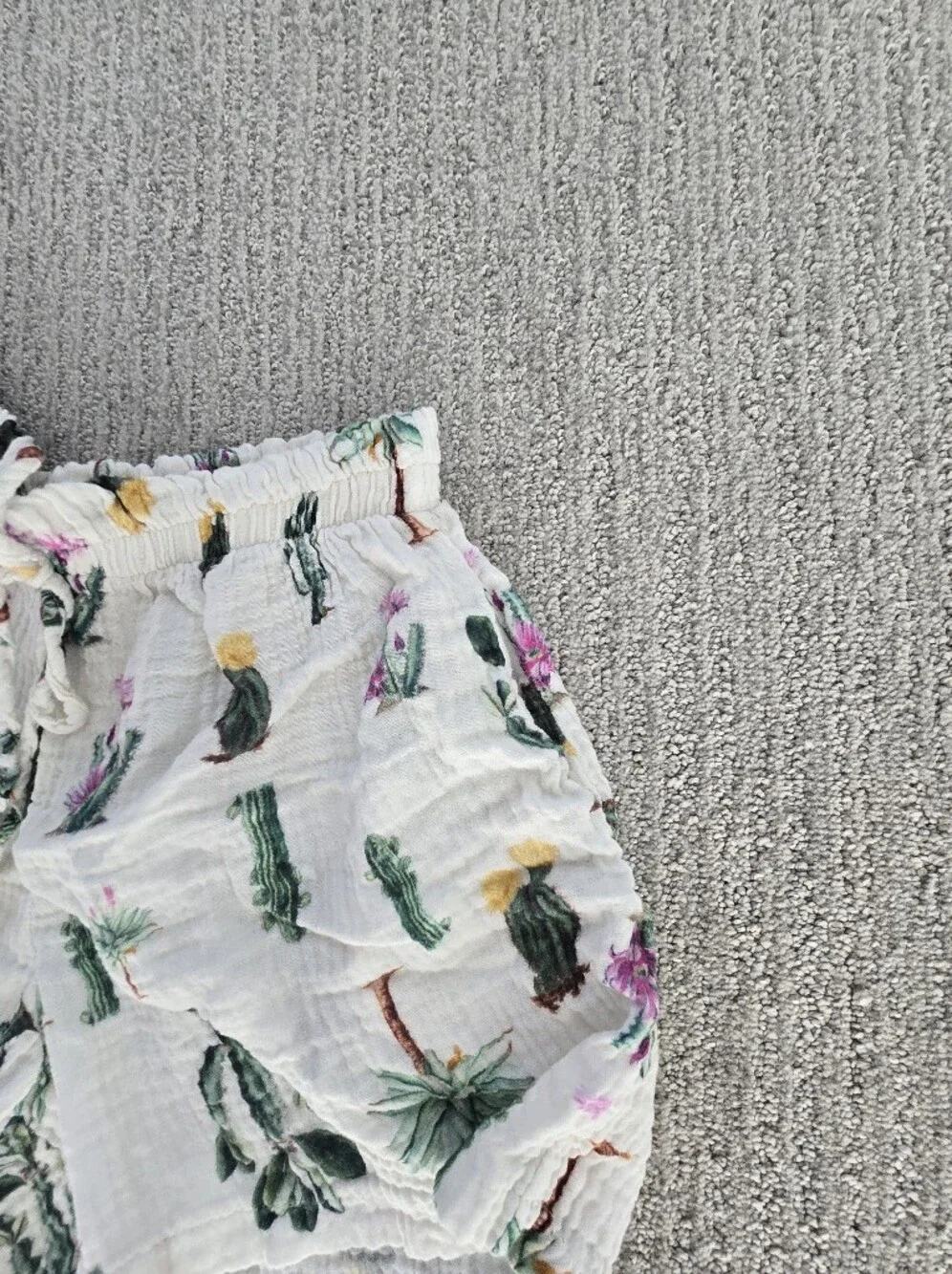 Boutique Cactus Print Set - Top & Shorts With Pockets
